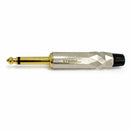 Conector P10 Mono Metal Prata Gold Storm 5 Unidades
