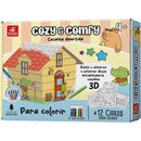 Brinquedo Para Colorir Casinha Comfy E Cozy 3d Com Cards E Gizes De Cera