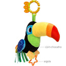 Pelúcia Tucano Zaza Com Chocalho, Mordedor E Argola