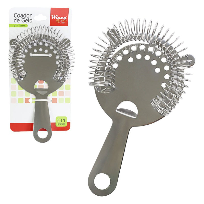 Coador Strainer De Gelo Profissional Aço Inox Barman Bebidas