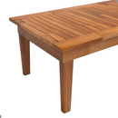 Mesa Centro 100x50 Ripada Madeira Rustica Castanho
