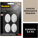 Gancho Plástico Scotch Plast. Extrema Peq. C/4 Blister
