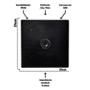 Kit Arandela Coax Ial Gp 70w 8r Quadrada Pt Leson