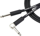 Cabo De Guitarra Angel L 0,30mm P10/p10 90º 10ft 3,05 M Preto