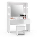 Penteadeira Infantil Diana Led E Banqueta Branco