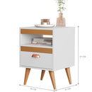 Kit Mesa Cabeceira 2 Unidades Branco Ype Branco
