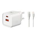 Carregador Turbo Pd Com Cabo Usb C Branco Flex