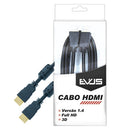 Cabo Hdmi Evus C-002 3d Macho X Macho Com Filtro V1.4 3,0m