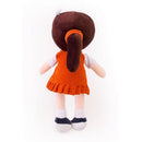 Boneca De Pelúcia Nanda Vestido Laranja 35cm