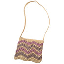 Bolsa Artesanal Lateral Listradatransversal  Cor:lilás