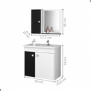 Gabinete Para Banheiro Espelheira Branco Preto