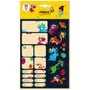 Etiquetas Escolares Astro Dino – Cartela Com 3 Folhas