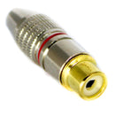 Conector Rca Femea Profissional Vermelho Storm 10 Un