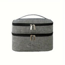 Necessaire Viagem Dupla Organizador Cor: Cinza