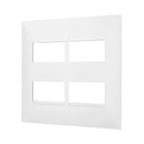 Placa Espelho Tomada Legrand Pial Plus+  2+2 Postos Separados 4x4 Branco | 618514bc