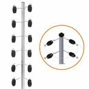 Haste 25x25 C/8 Barras De 80cm C/ 80 Castanhas /80 Ganchos Canto Aluminio Cerca Elet Securi Service