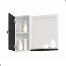Gabinete Para Banheiro Espelheira Branco Preto