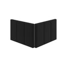Cabeceira Casal Suede Almofadada Conforto Preto