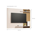 Painel Para Sala Tv Com Detalhe Ripado Off White