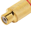 Conector Rca Femea Metal Gold Vermelho Storm 10 Unidades