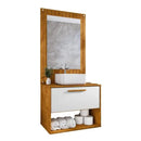 Conjunto Gabinete Cuba Espelho Banheiro Naturalle Branco