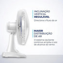 Ventilador De Mesa Super Power 127v 40cm Branco