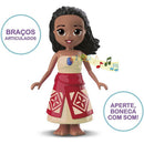 Boneca Moana Com Mecanismo De Frases 20cm Articulada