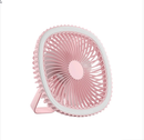 Mini Ventilador De Mesa Luz Ring Light Usb Portátil Potente Silencioso