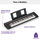 Piano Digital Np 12 B Piaggero Preto 61 Teclas Com Fonte Bivolt Yamaha