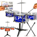 Bateria Acústica Infantil Mini Três Tambores Brinquedo