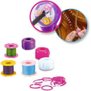 Kit Infantil Make Brinq Trança Cabelo Com Máquina, Fios Coloridos E Elásticos