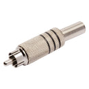 Conector Linha Rca Macho Metal Niquel Preto Storm 10 Unidades