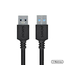 Cabo De Dados Usb A Para Usb A 3.0 28awg - 2 Metros - Puam3-2