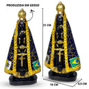 Imagem De Nossa Senhora Aparecida Em Gesso Manto De Veludo