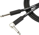 Cabo De Guitarra Angel L 0,30mm P10/p10 90º 20ft 6,10m Preto