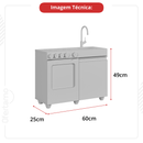 Cozinha De Brinquedo Infantil Mini Cinza Preto