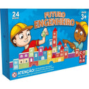 Brinquedo Para Montar Futuro Engenheiro 24pc Madeira