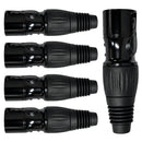 Conector Xlr Macho Metal Preto Storm 5 Unidades