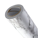 Papel de Parede 5MX45CM PVC Marmorizado Preto e Branco