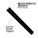 Papel Adesivo Contact Preto Brilhante com 10 Metros