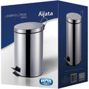 Lixeira ágata Inox Com Pedal 5 Litros