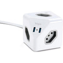 Extensão Elétrica Tripolar Cubo 2p+t 10a Com 1,5m E 2 Usb