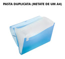Pasta Duplicata Sanfonada 1/2 Ofício C/12 Divisórias