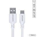 Cabo Usb A 2.0 Macho P/ Usb Tipo-c - Branco - 1 Metro - Puacb-01