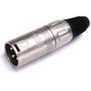 Plug Xlr Sas 3 Pinos Linha Macho Niquelado L3mnn01