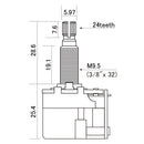 Potenciômetro A500K Push-Pull DPDT Instrumentos CTS-A500-PPL