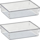 Organizador De Potes Retangular Duplo 24x16x5,5cm - Conjunto Com 2 Peças