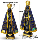 Imagem De Nossa Senhora Aparecida Em Gesso Manto De Veludo
