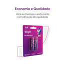Pilha Recarregável Aa Elgin 2700mah Cartela Com 02 Unidades