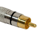 Conector Linha Rca Macho Profissional Preto Storm 10 Unidades
